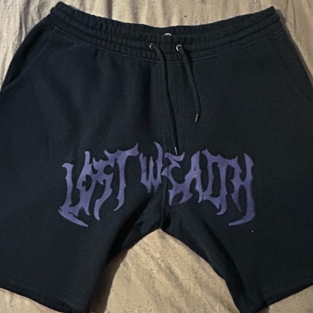 Black Athletic Shorts with Elastic Waistband